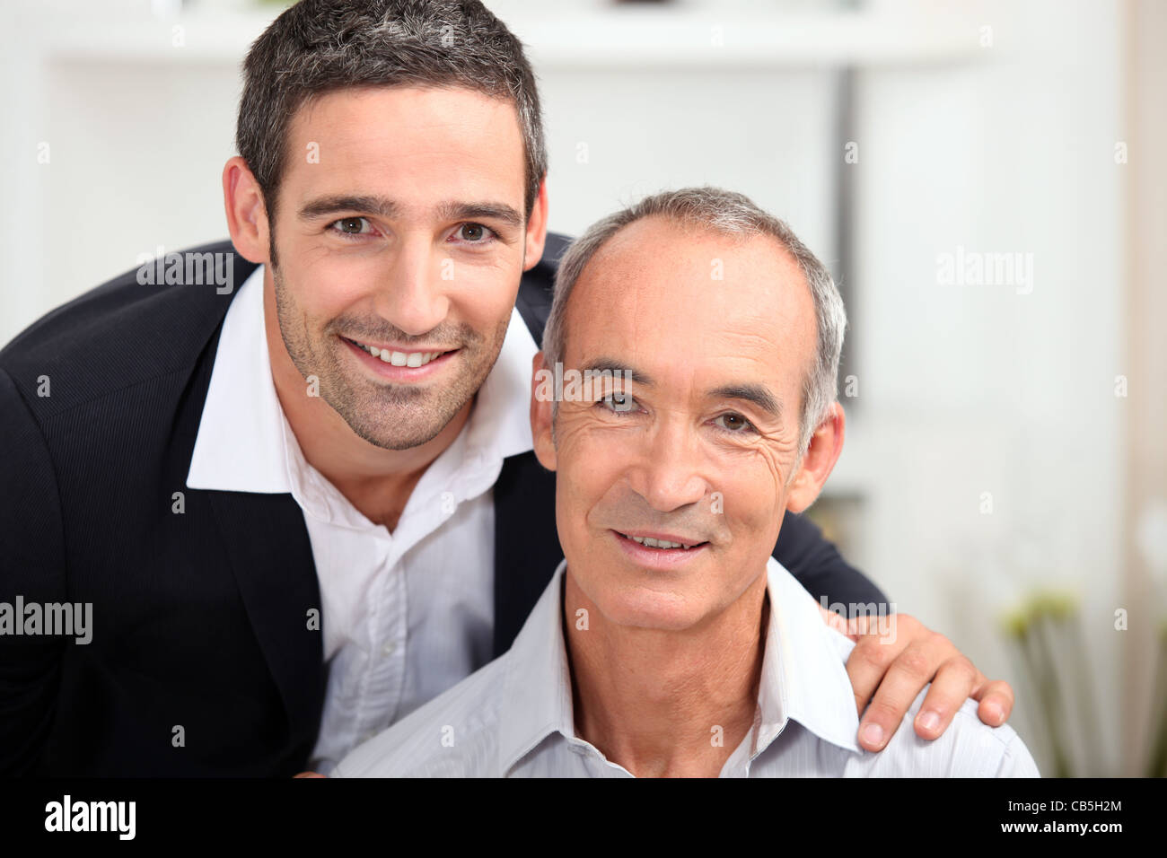 portrait of father and son Stock Photo - Alamy