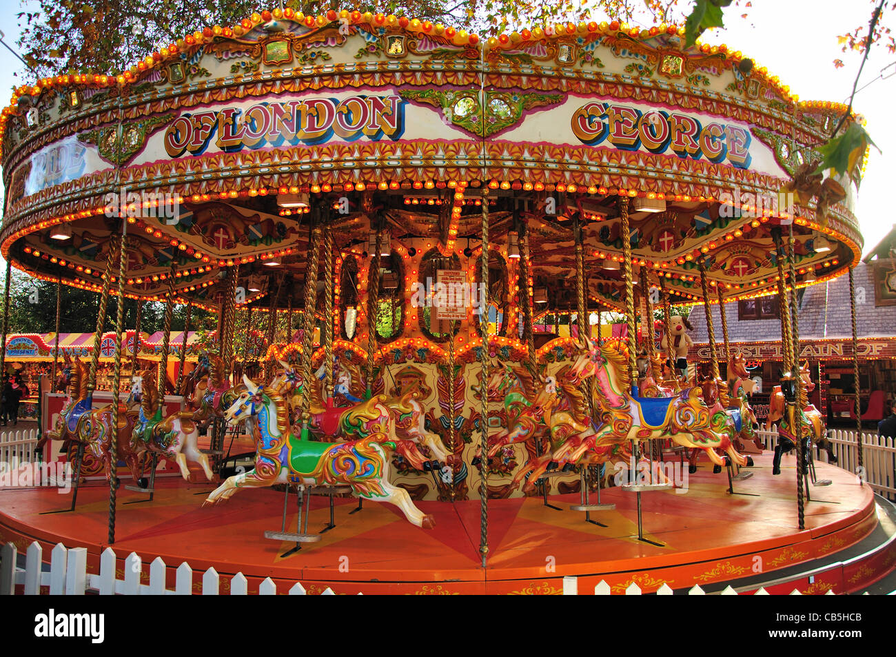 Carousel at 'Winter Wonderland' Hyde Park, City of Westminster, London, Greater London, England, United Kingdom Stock Photo