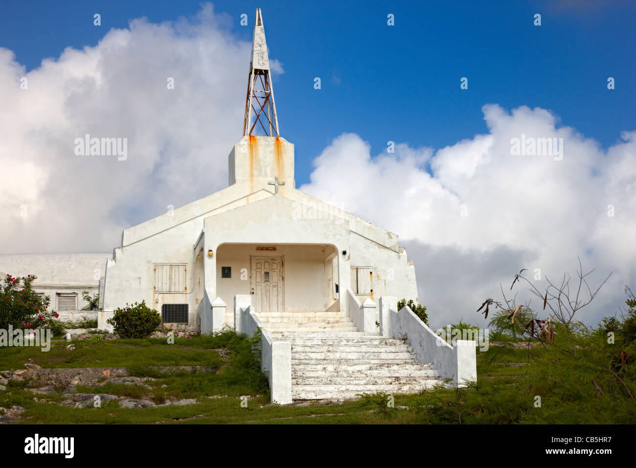 Holy Cross Catholic Church, United Estates Settlement, San Salvador, Bahamas, Caribbean Stock Photo