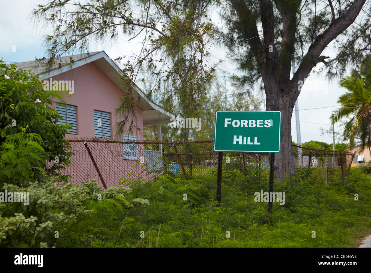 Forbes Hill Town, Little Exuma Island, Bahamas, Caribbean Stock Photo