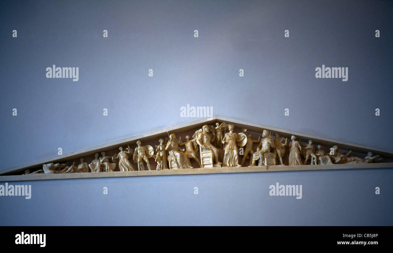 Athens Greece Acropolis Museum Central Section Of Parthenon's Western ...