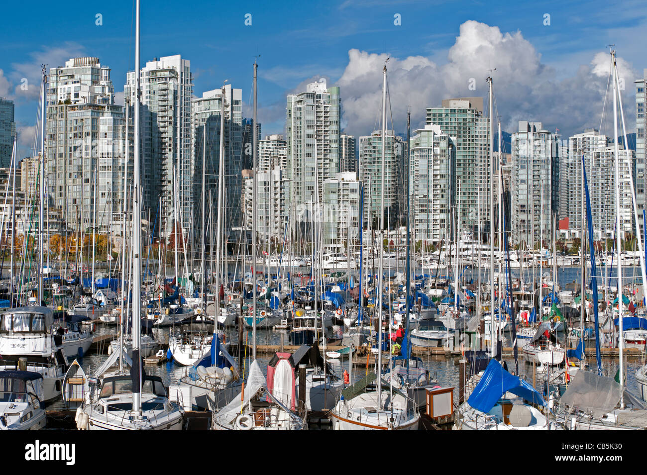 False Creek and Vancouver buildings Stock Photo