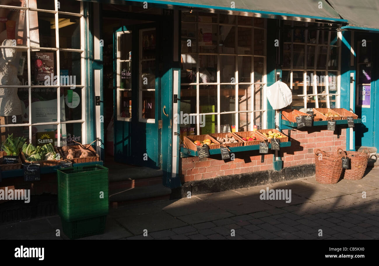 Shops in Church Street in Hereford Stock Photo Alamy