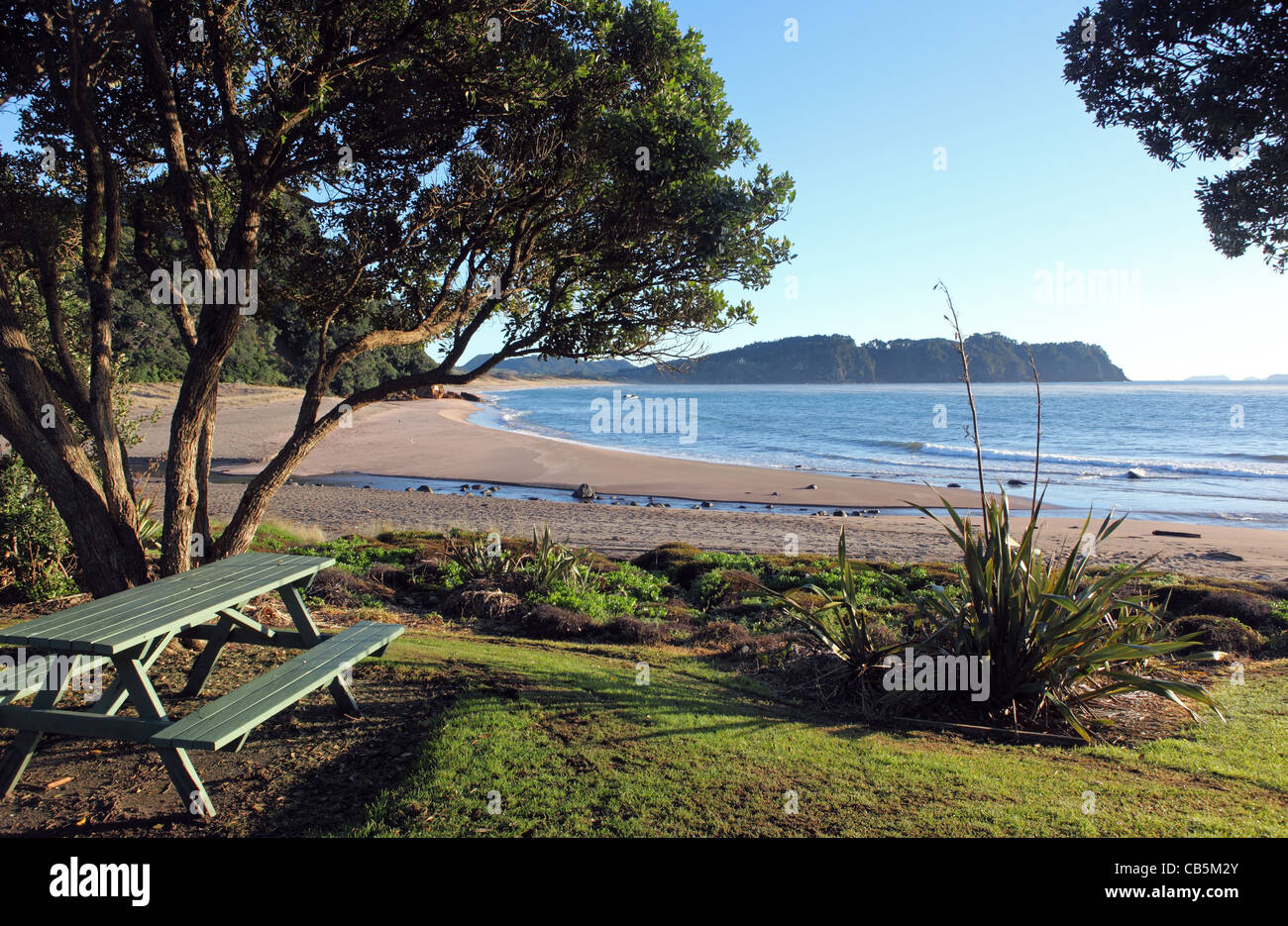 Hot Water Beach on the Coromandel Peninsula, New Zealand Stock Photo