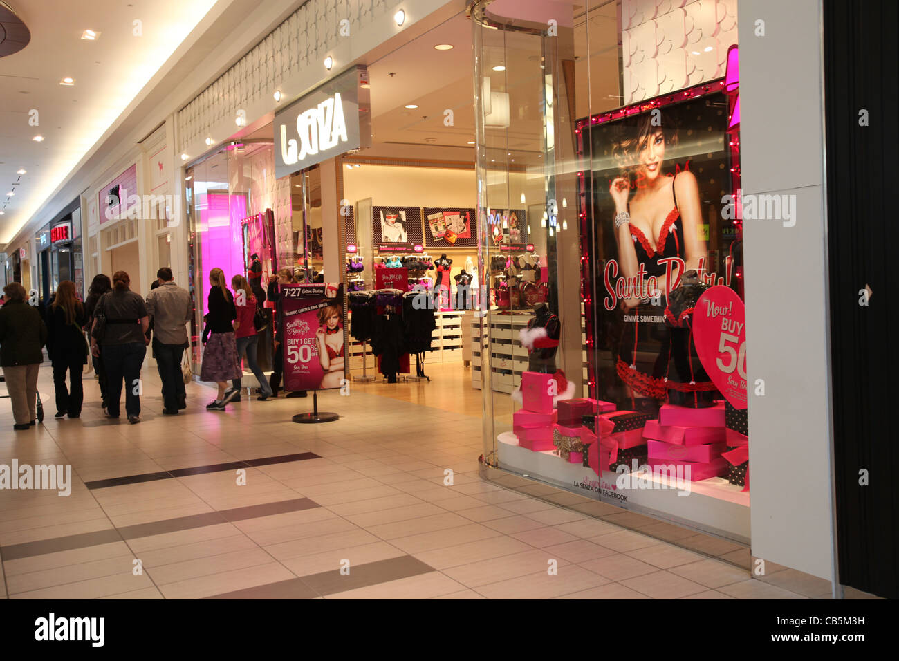 La Senza sexy lingerie store in Fairview park mall, Kitchener