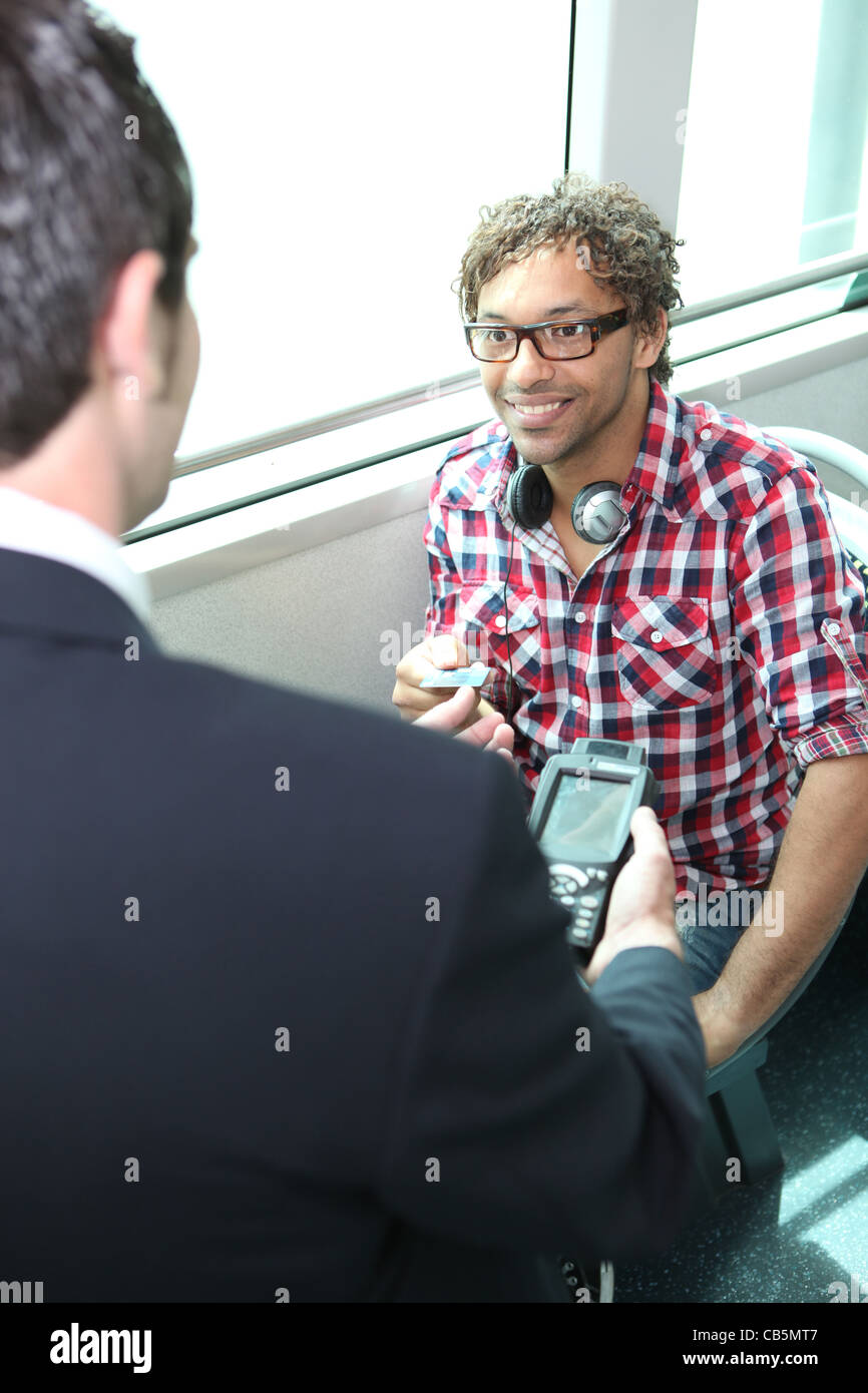 Ticket inspector Stock Photo