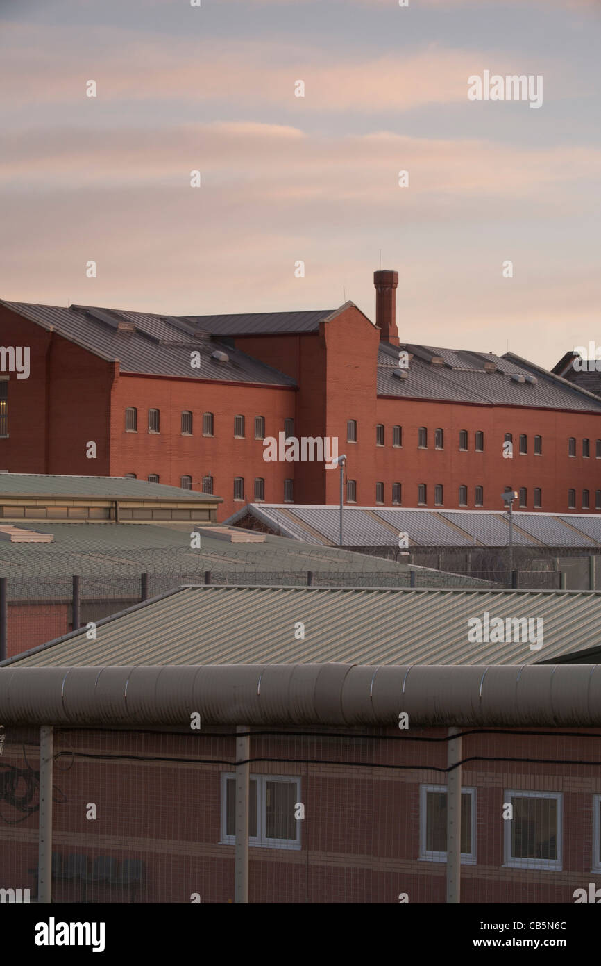 View at sunrise of H M Prison Nottingham UK Stock Photo
