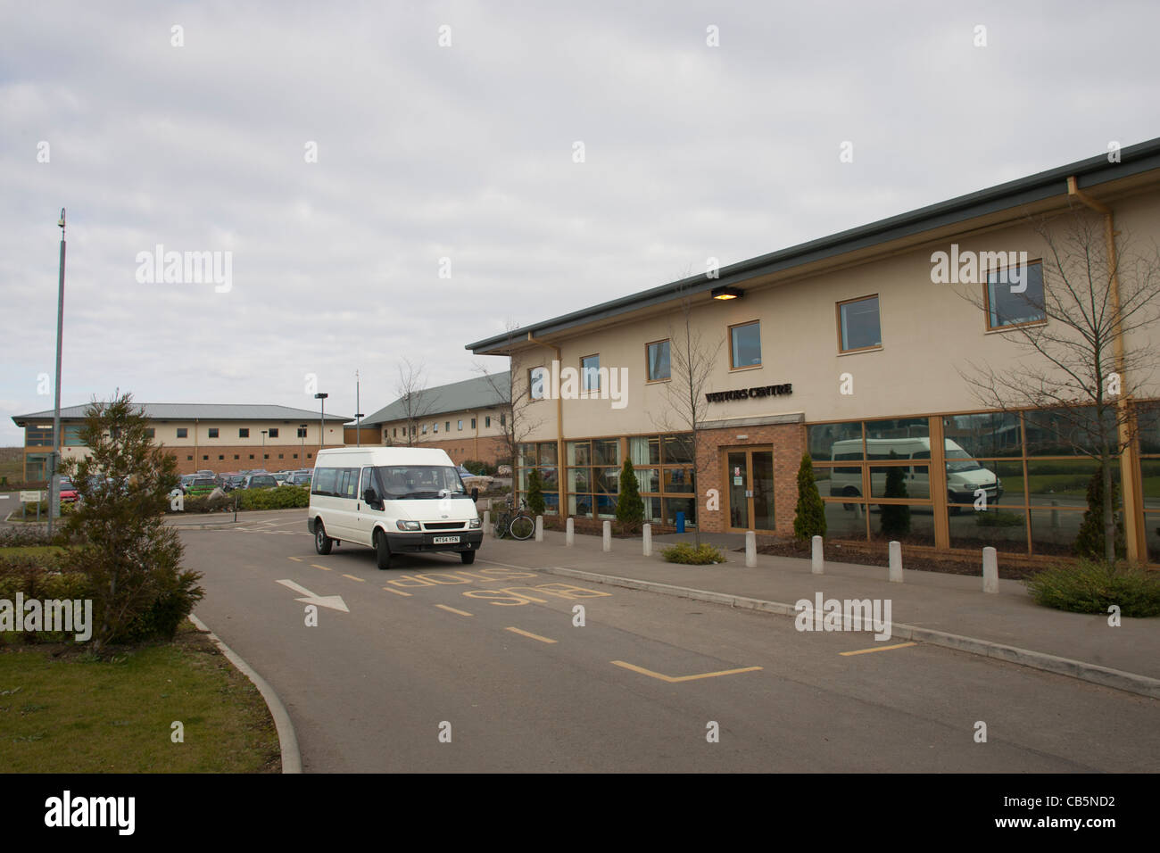 Front entrance Yarl's Wood Immigration Removal Centre Bedordshire UK Stock Photo