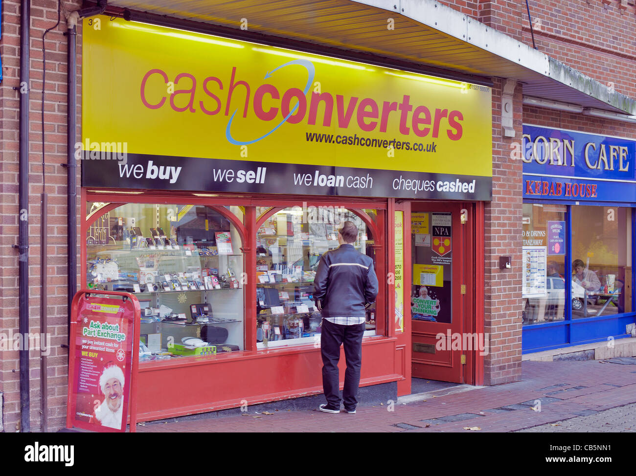 Cash Converters, Redditch street scene, Worcestershire, West Midlands England, UK, , Europe Stock Photo