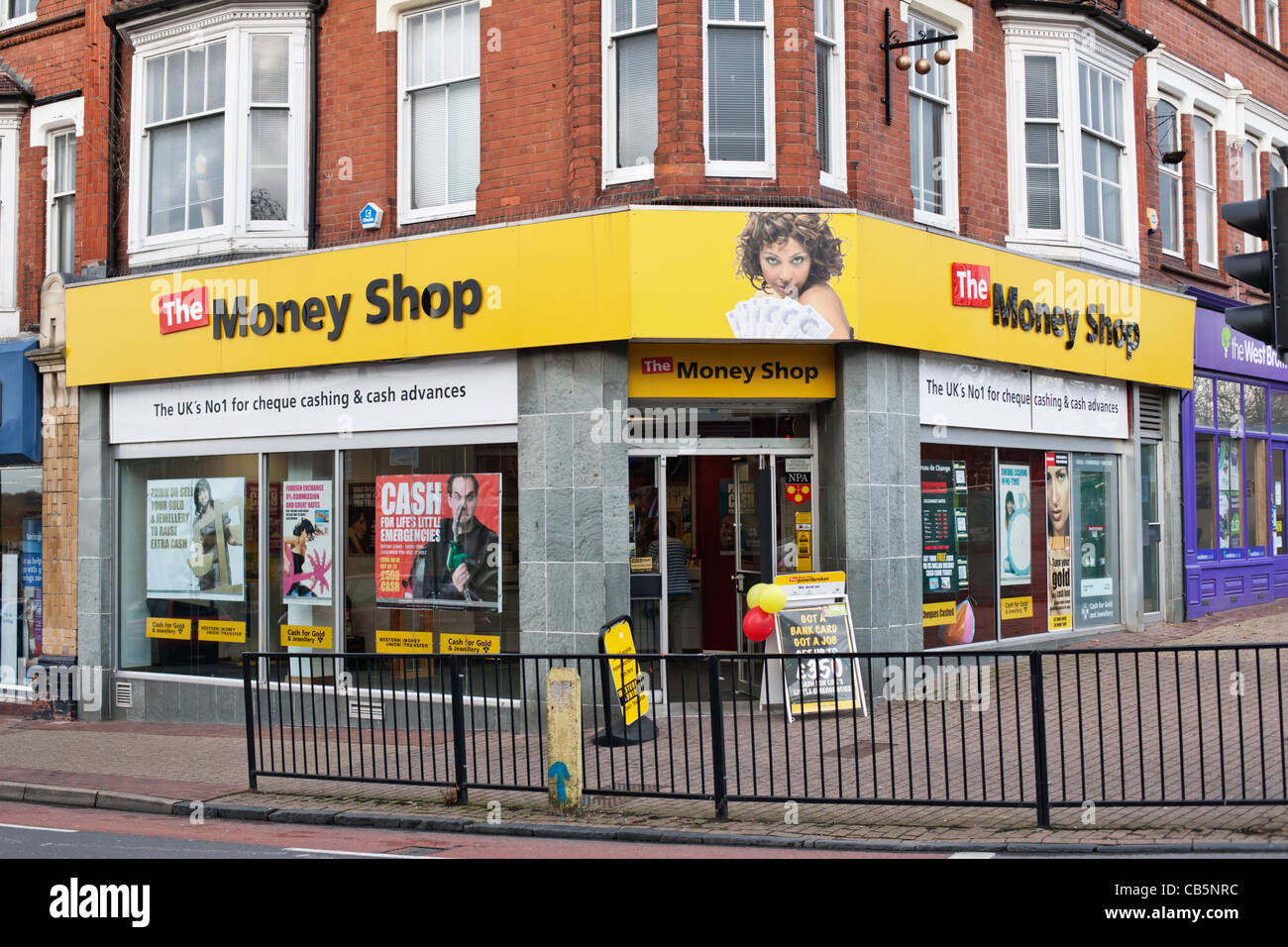 'The Money Shop' , Redditch street scene, Worcestershire, West Midlands England, UK, , Europe Stock Photo