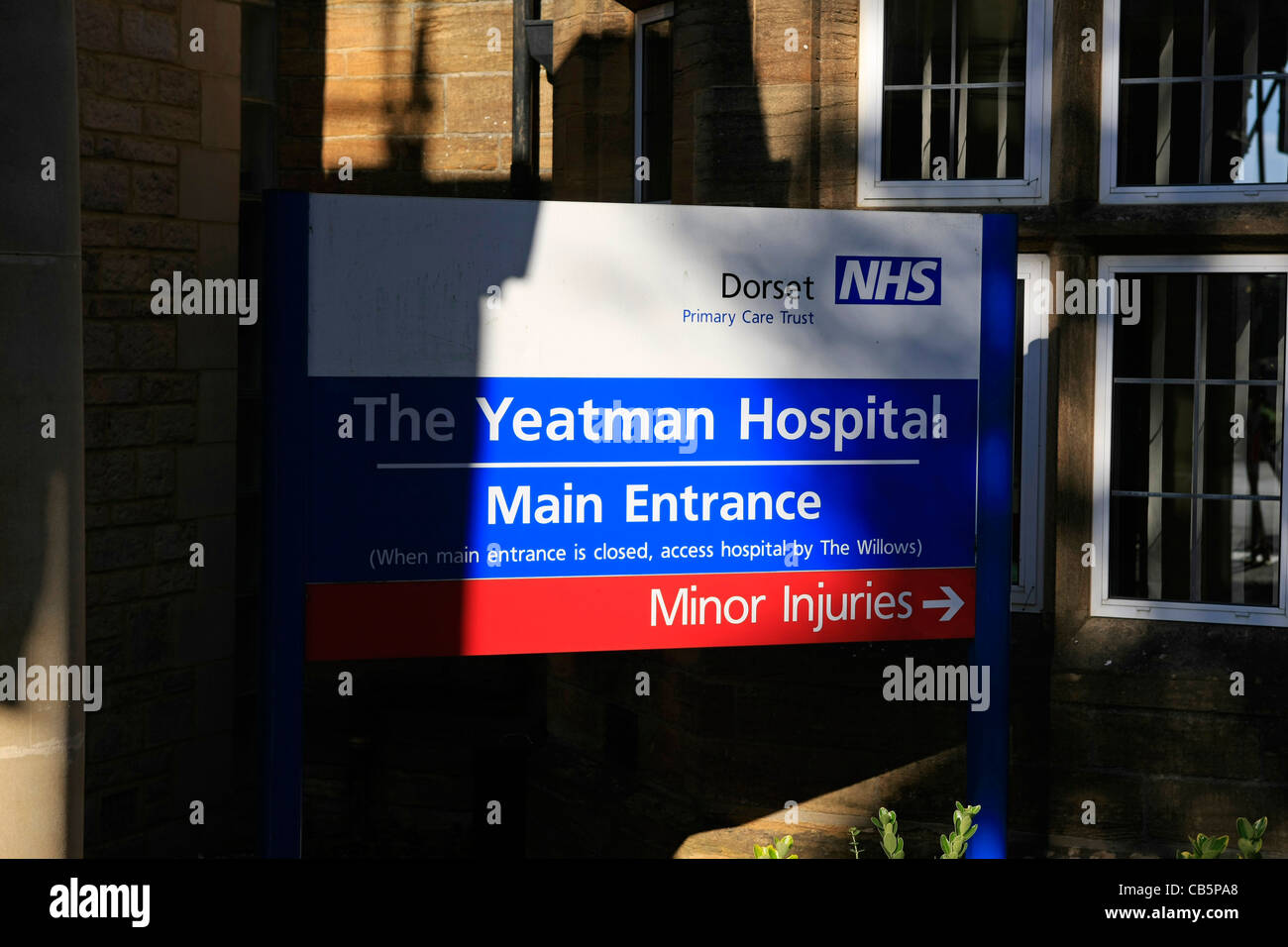 Sherborne Sign Dorset NHS Yeatman Hospital Sherborne Sign Stock Photo - Alamy