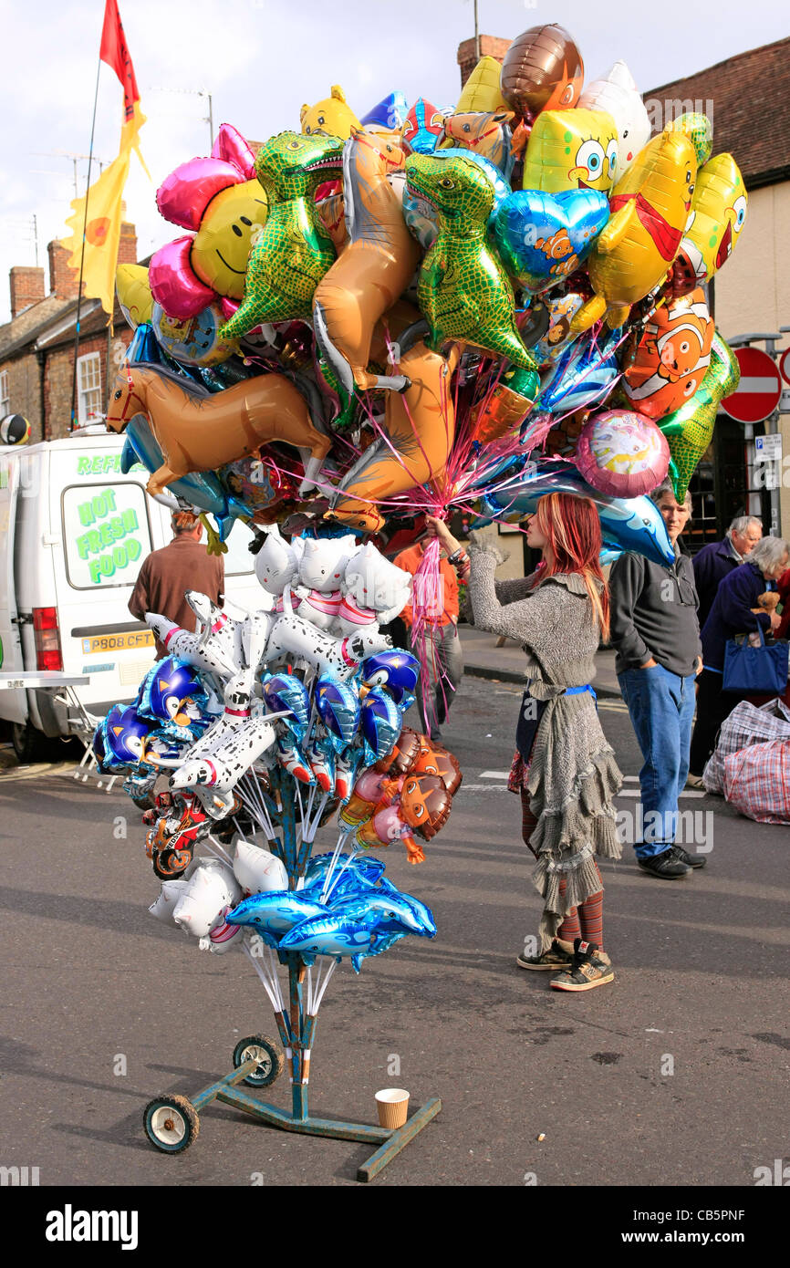 Street Vendor Selling Balloons In High Resolution Stock Photography and