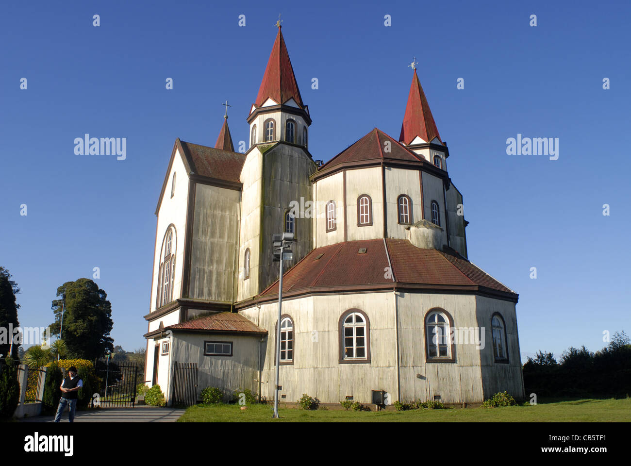 Church Sagrado Corazon de Jesus, Puerto Varas, Lake's District, Chile, Southamerica Stock Photo