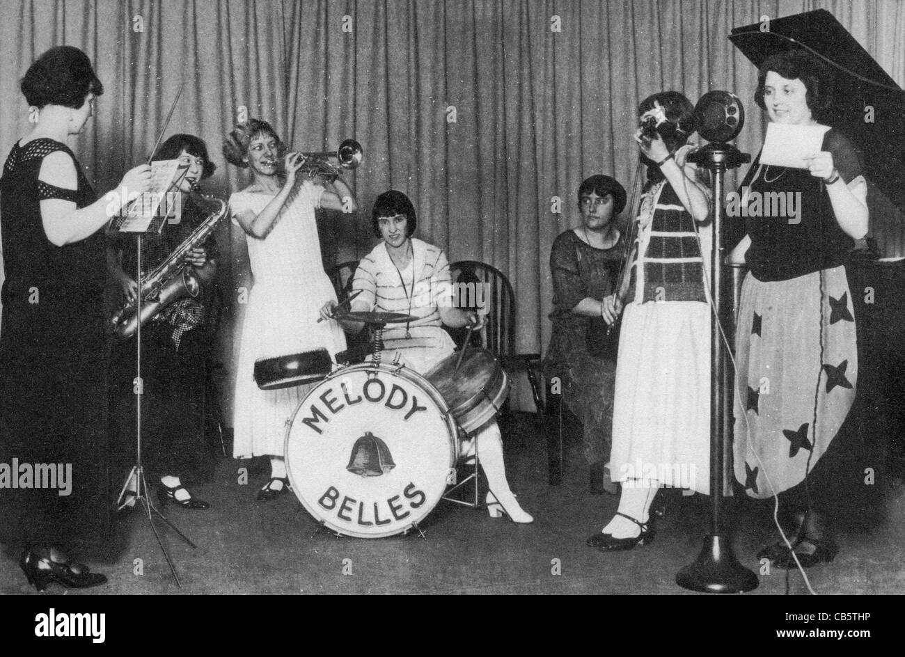 MELODY BELLES one of the first American radio bands about 1920 Stock Photo