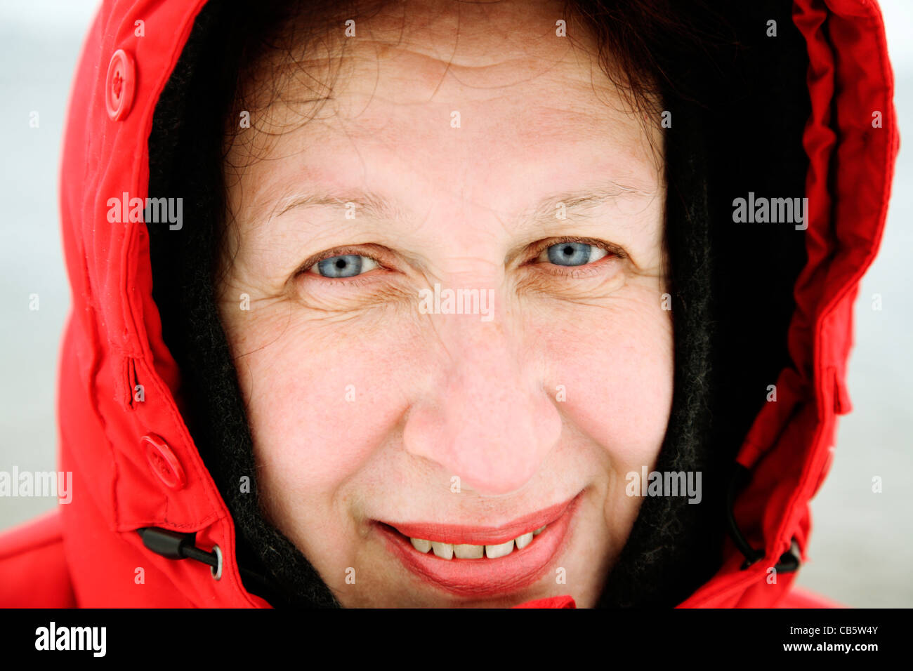 winter portrait of woman Stock Photo - Alamy
