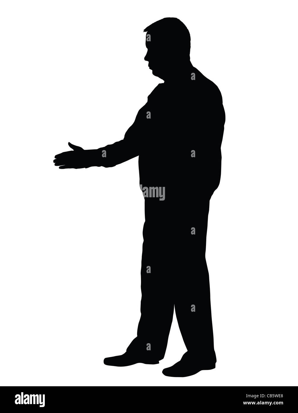 black silhouette of man isolated on the white background Stock Photo ...