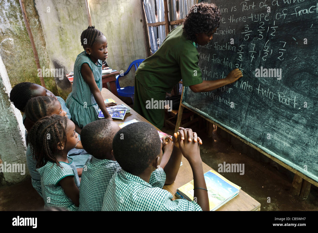 Children in a classroom, Freetown, Sierra Leone. Stock Photo