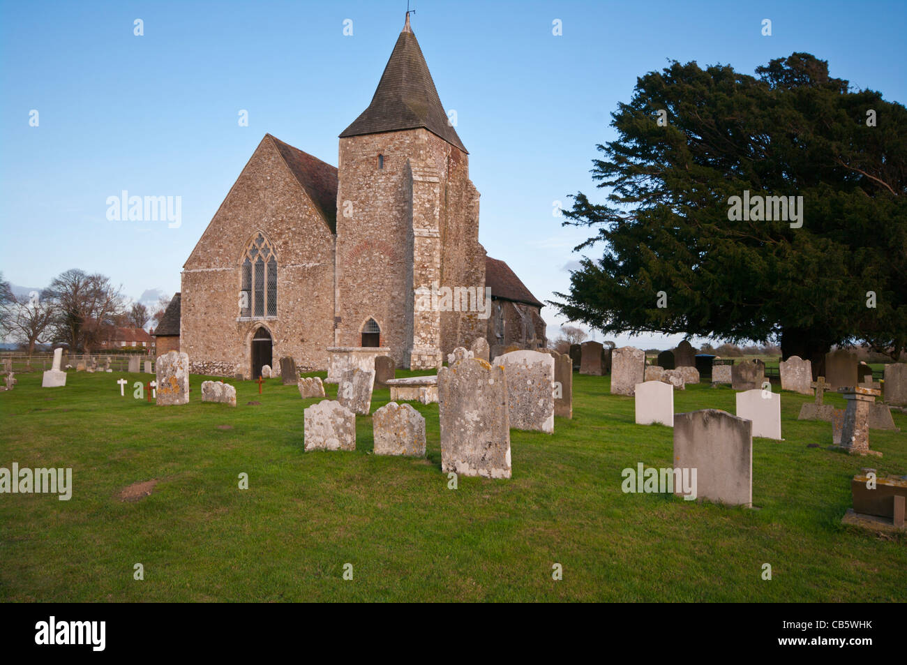 12th Century St Clements Church Old Romney Kent England UK Stock Photo