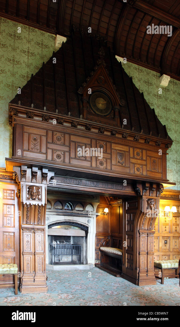 Chimneypiece in Ashford Castle, member of Leading Hotels of the World, Cong, Co. Mayo; Ireland Stock Photo