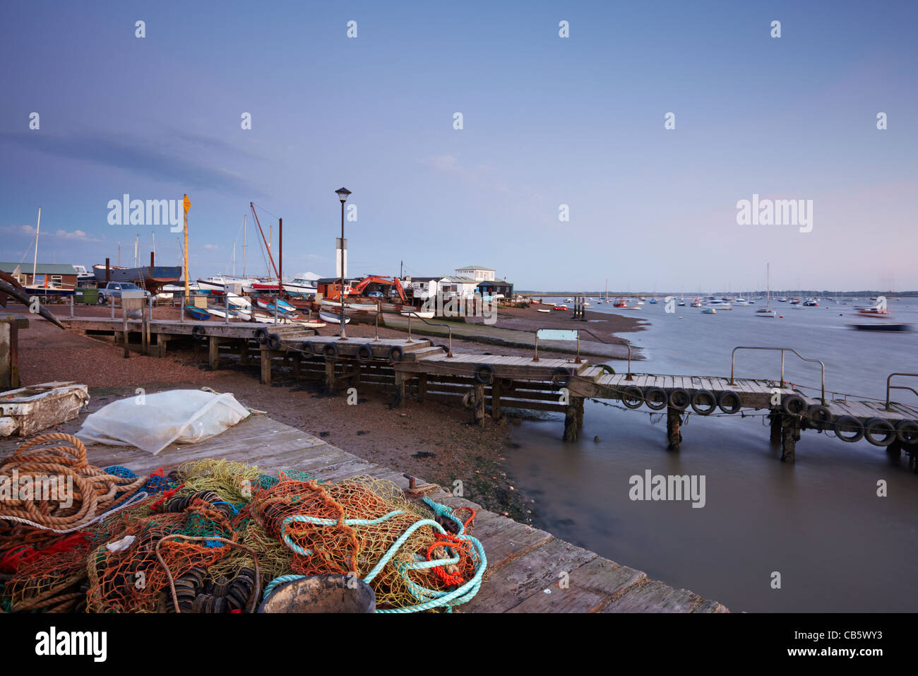 A view of Felixstowe Ferry on the Suffok Coast Stock Photo