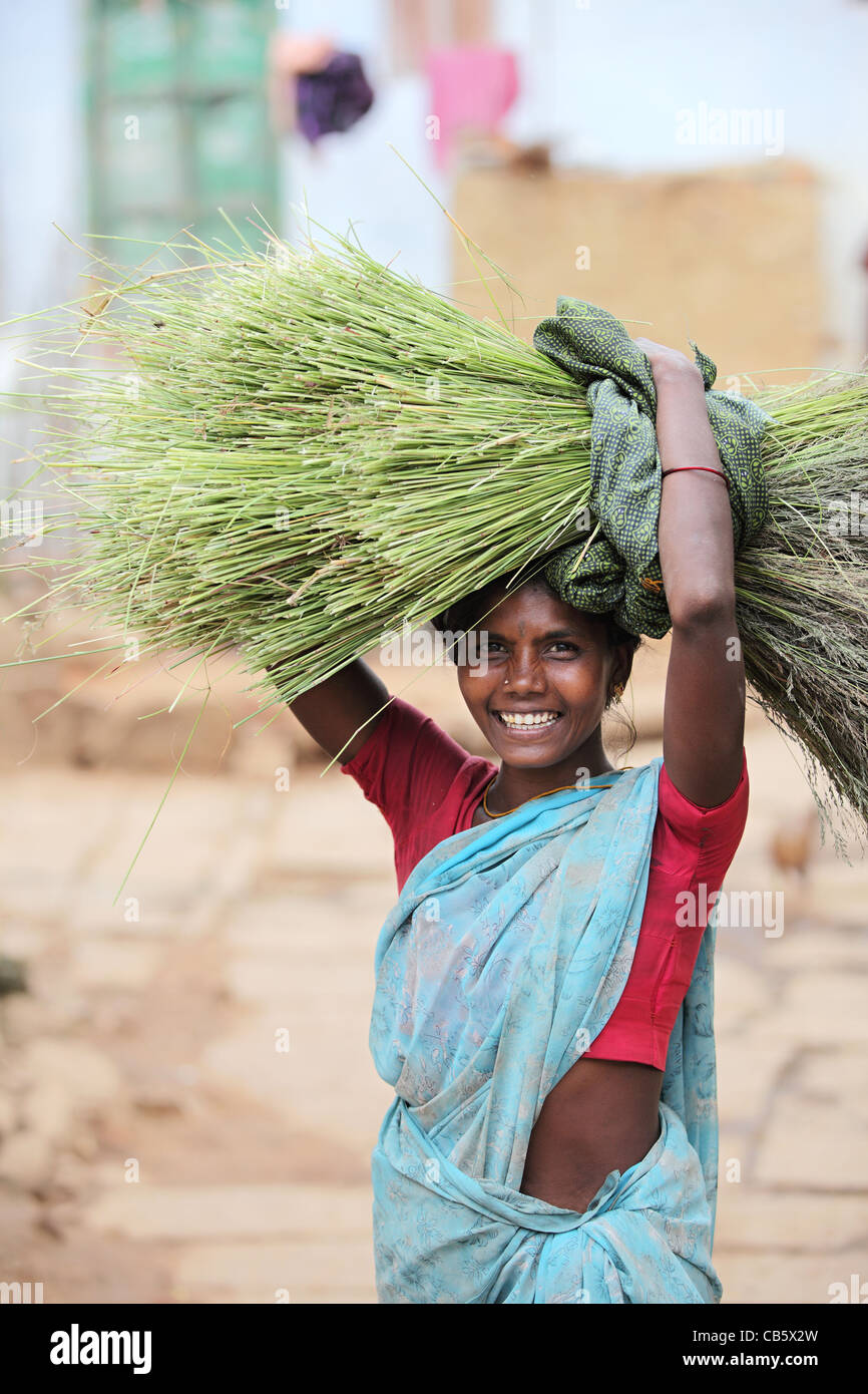 woman laughing Andhra Pradesh South India Stock Photo - Alamy