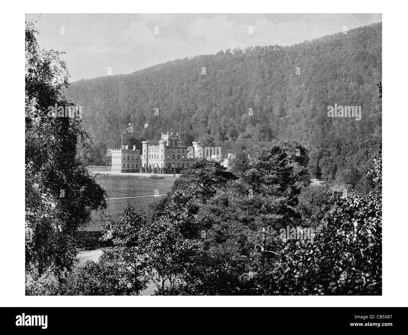 Taymouth Castle Highlands Scotland Neo Gothic boutique hotel Stock Photo