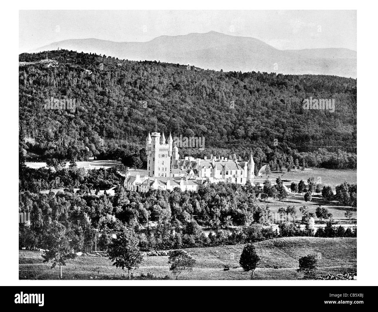 Balmoral Castle estate house Royal Deeside Aberdeenshire Scotland Royal Family Queen  monarch William Smith Scots Baronial Stock Photo
