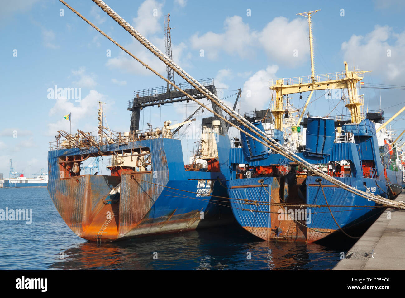 Russian fishing trawlers Stock Photo - Alamy