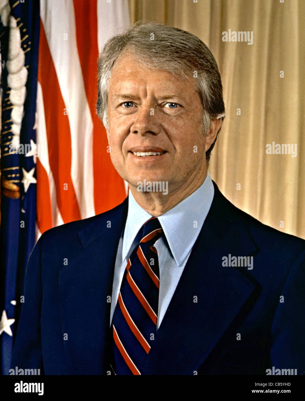 Portrait of Jimmy Carter, 39th president of the United States Stock Photo