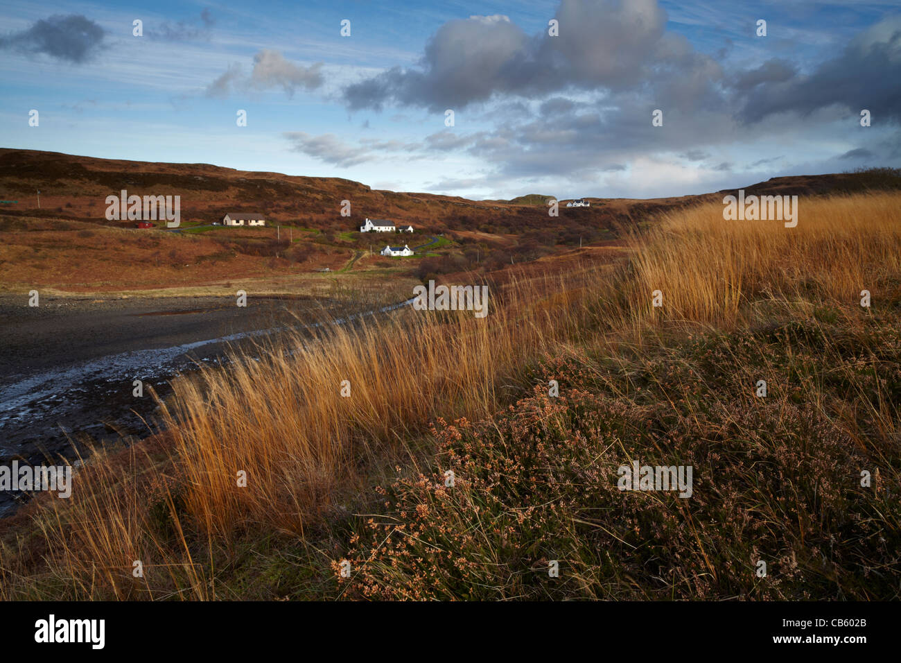 A November scene at Fiskavaig bay in the south of the Isle of Skye Stock Photo