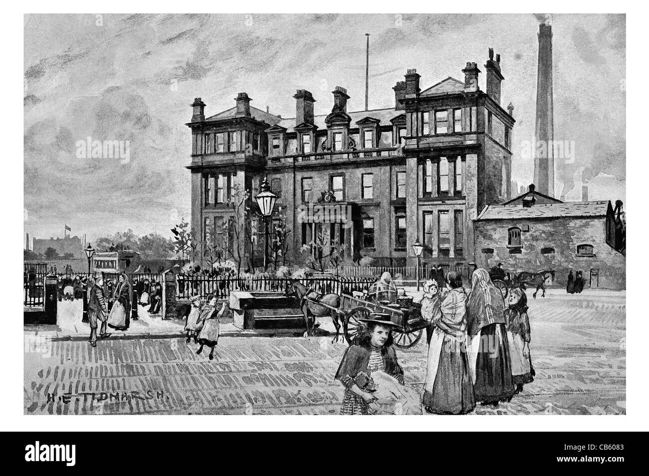 The Royal Hospital Salford Manchester Blitz Union Infirmary Chapel Street Stock Photo