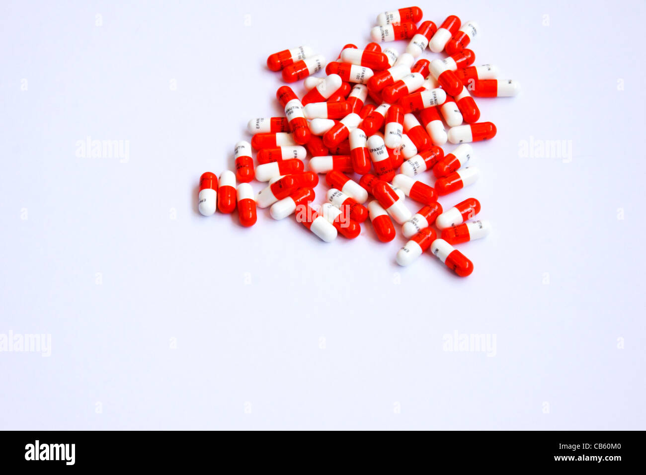 Prescription drug capsules on a white background Stock Photo Alamy