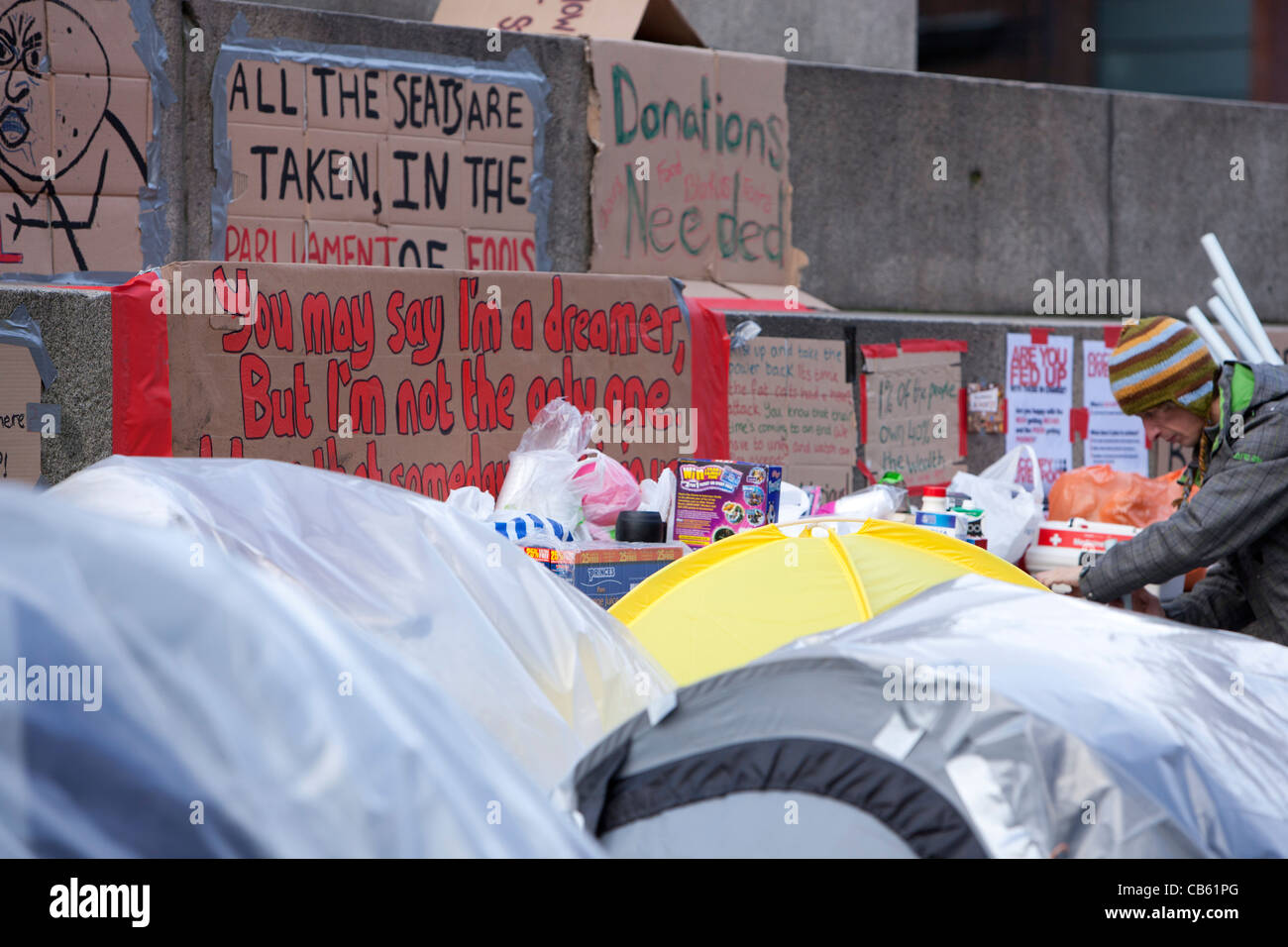 Occupy Liverpool demonstration Stock Photo