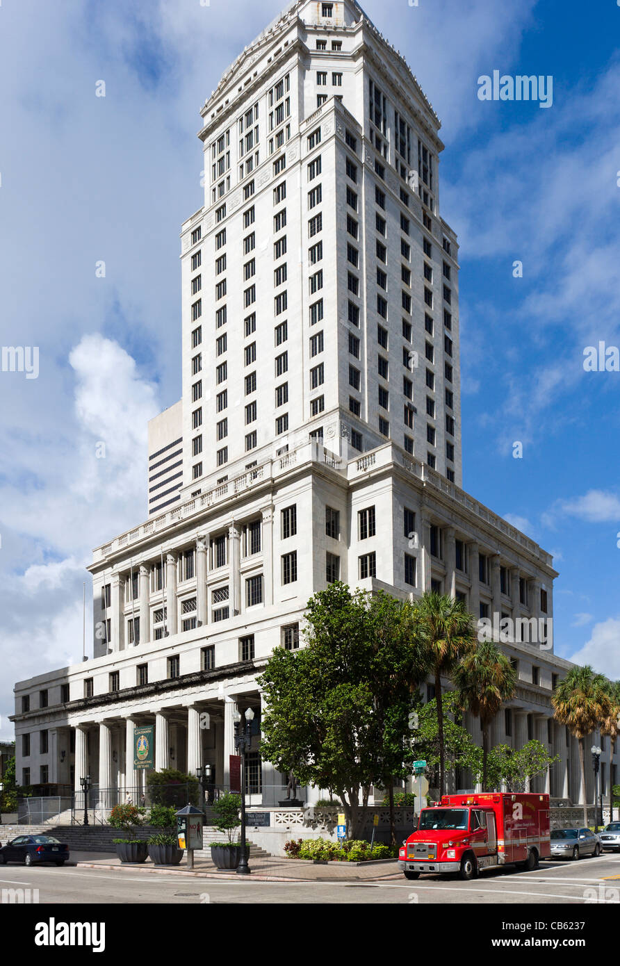 Miami-Dade County Courthouse, West Flagler Street, Miami, Florida, USA Stock Photo