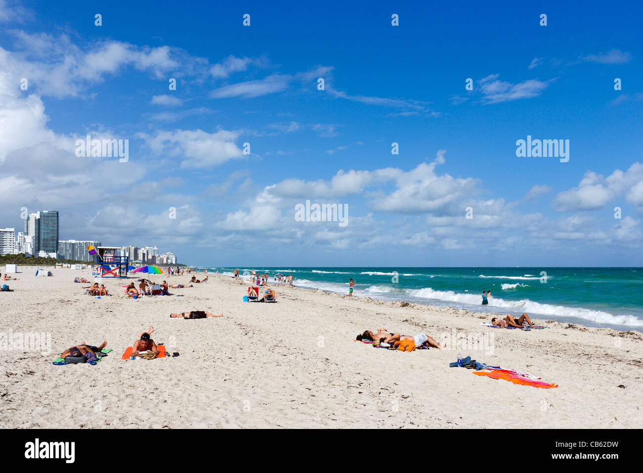 South Beach, Miami Beach, Gold Coast, Florida, USA Stock Photo
