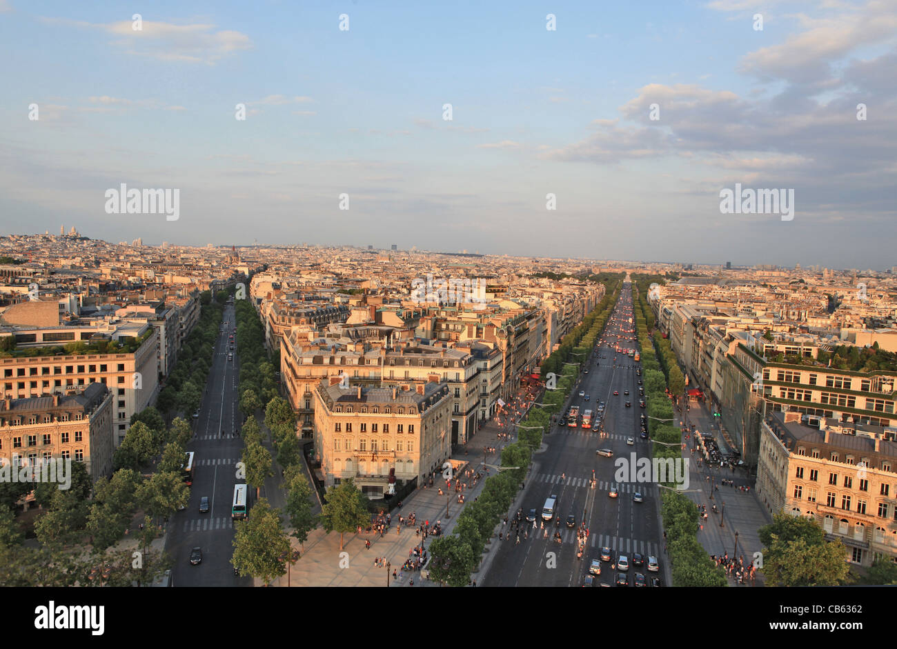 Aerial view of Paris, France Stock Photo