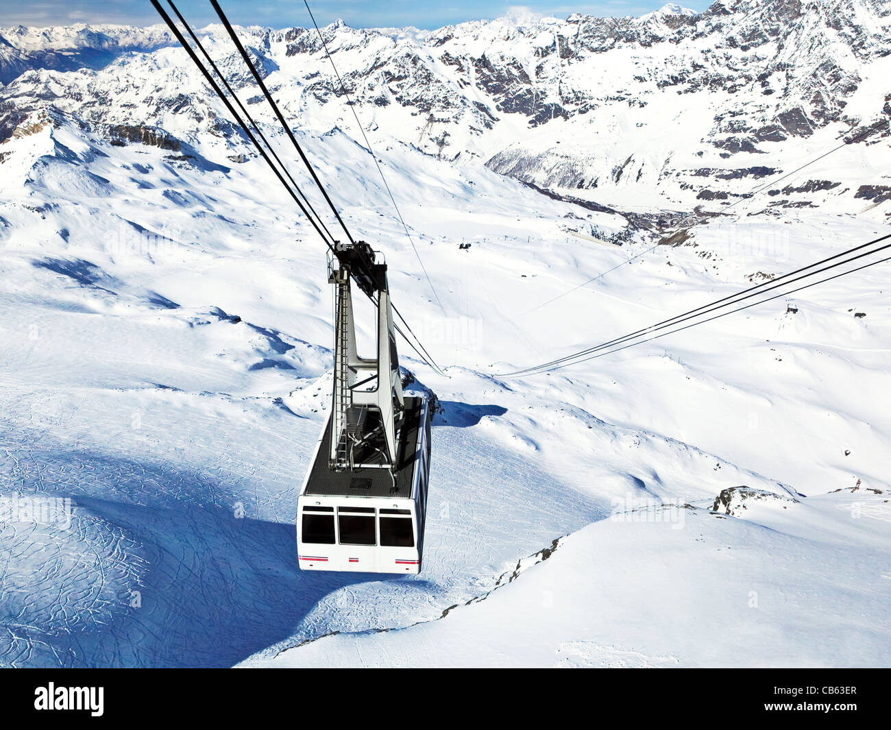 Ski lift (gondola) in Alps mountains Stock Photo Alamy