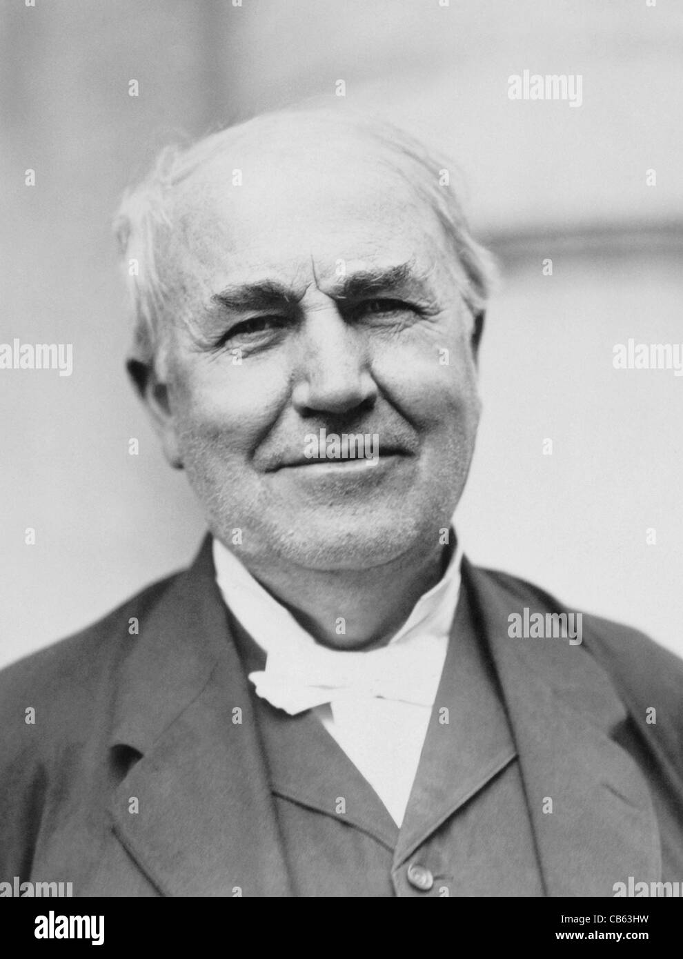 Vintage photo of American inventor and businessman Thomas Alva Edison (1847 – 1931). Photo circa 1914. Stock Photo