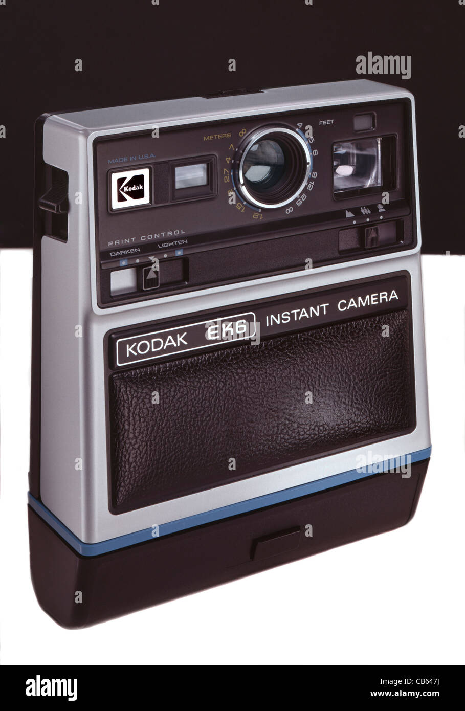 KODAK EK6 INSTANT ‘POLAROID’ CUTOUT Kodak Instant Camera EK6 1976 launch hi-res photography for Kodak by Ian Shaw Kodak Photographer Stock Photo