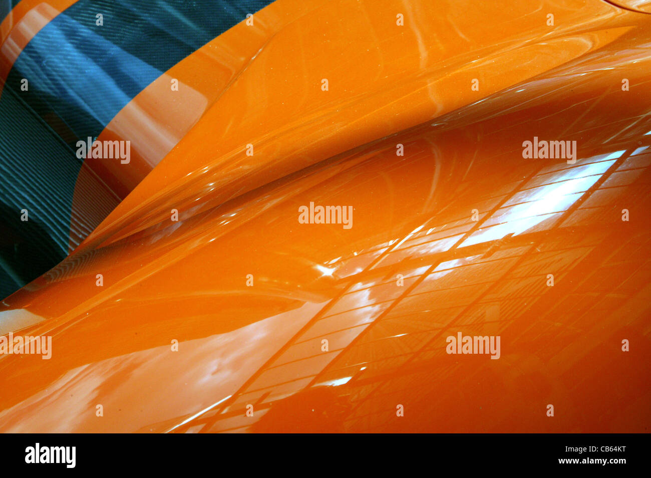 Reflections in paintwork sports car hires stock photography and images
