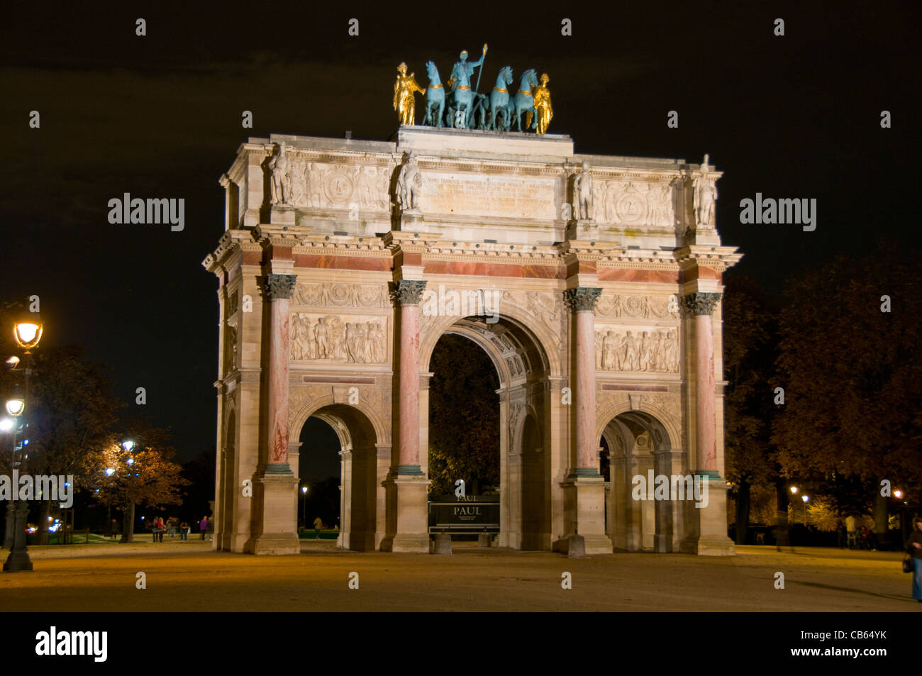 Arc de Triomphe Carrousel Paris France Stock Photo