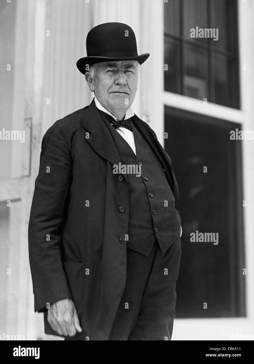Vintage photo of American inventor and businessman Thomas Alva Edison (1847 – 1931). Photo taken in 1922 by the National Photo Company. Stock Photo