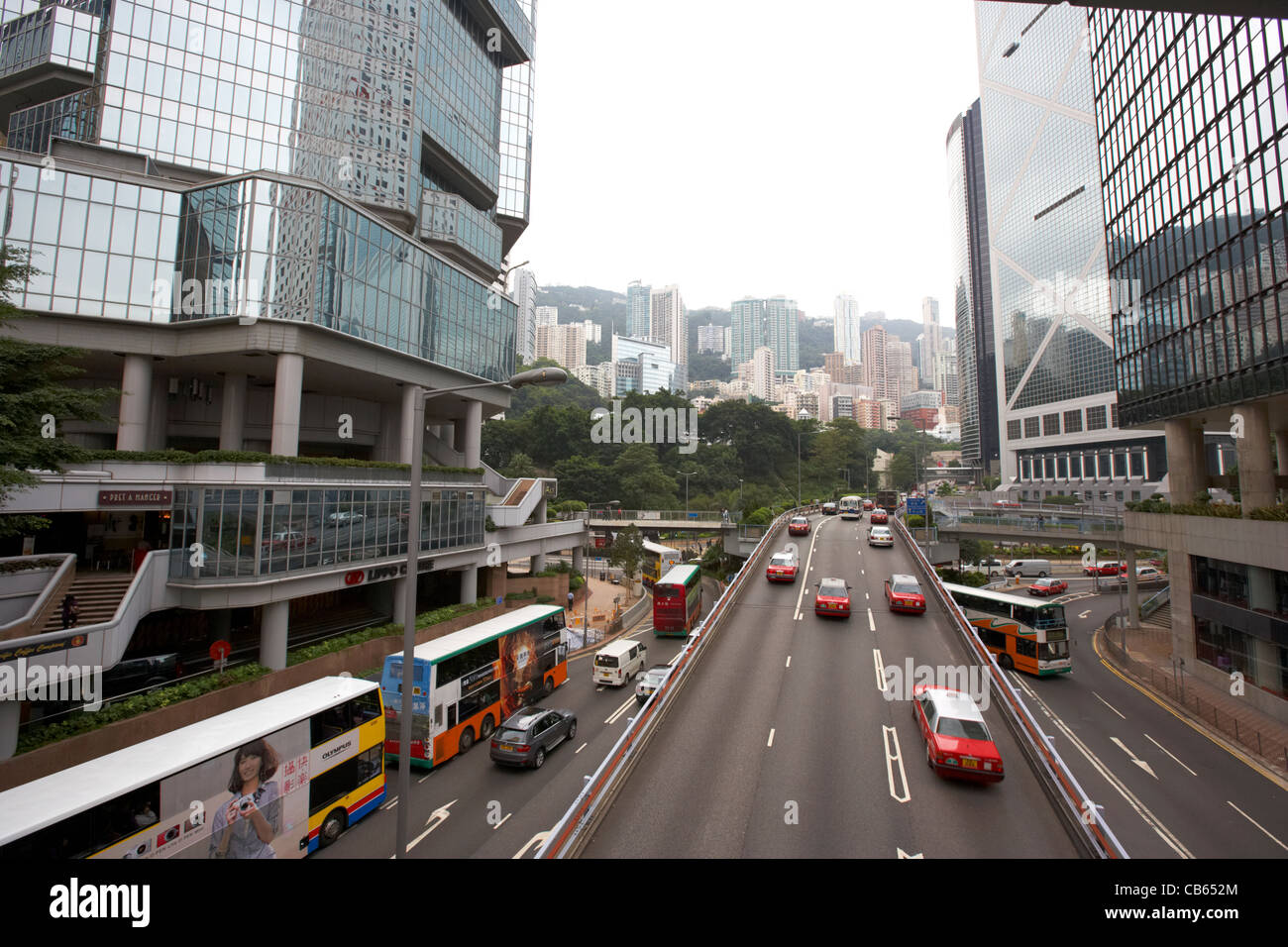 cotton tree drive from admiralty district up through to the mid levels
