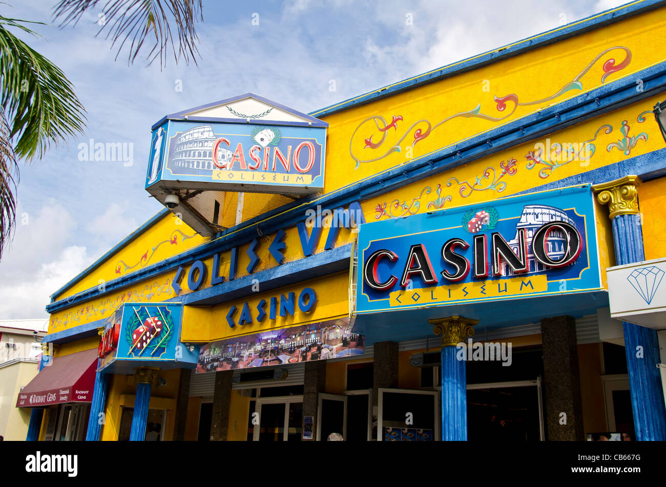 Coliseum Casino, Philipsburg, Front St, St Maarten Stock Photo