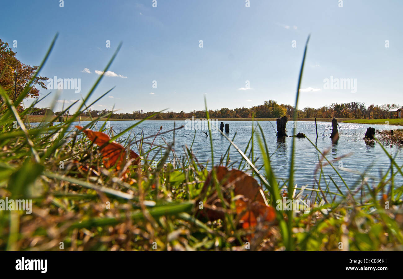 Pond in Engler Park, Farmington,MO Stock Photo