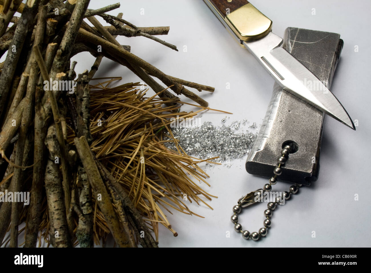 Magnesium Fire Starter Magnesium Shavings Pocket Knife Tinder