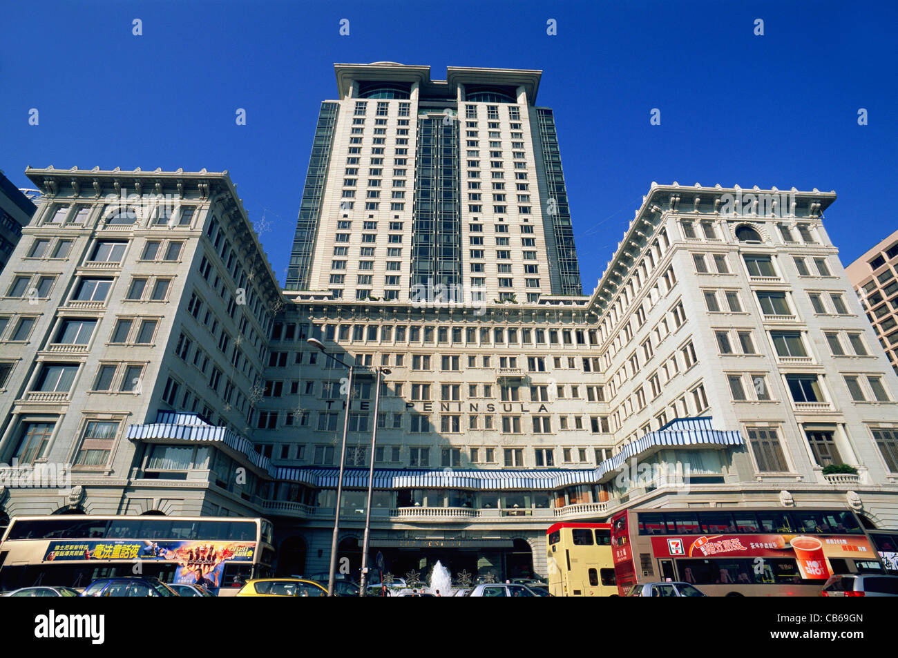 China, Hong Kong, Kowloon, Tsim Sha Tsui, Peninsular Hotel Stock Photo