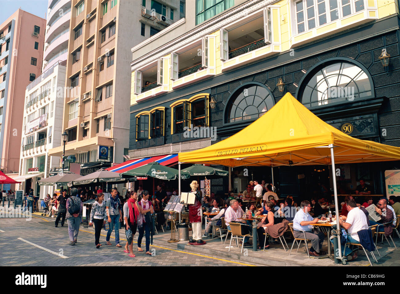 China, Hong Kong, Outdoor Restaurants in Stanley Stock Photo Alamy