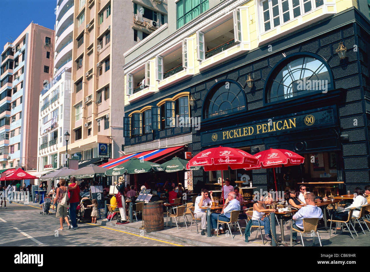China, Hong Kong, Outdoor Restaurants in Stanley Stock Photo Alamy