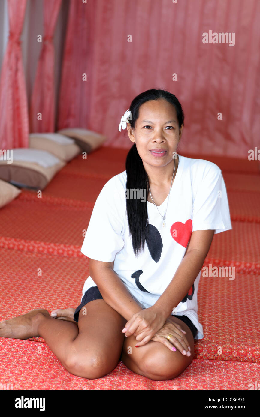 Massage lady. Karon Beach, Phuket, Thailand, Southeast Asia, Asia Stock Photo